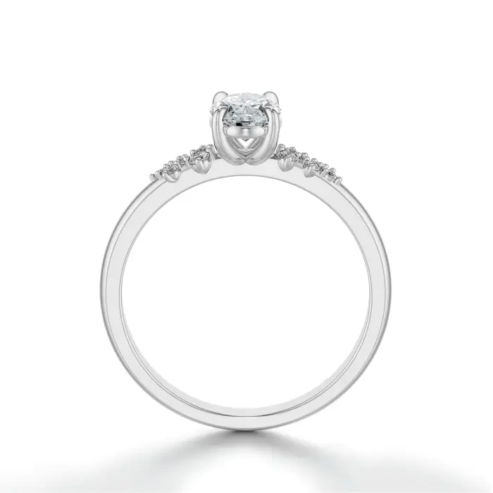 Pierścionek owalny diament białe złoto 0.60 ct. SBPZ_053
